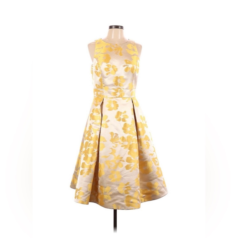 Eliza J Elegant Yellow Floral Dress Size 8